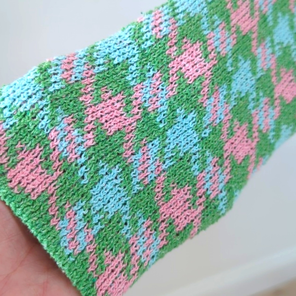 ZARA Houndstooth Knit Crop Cardigan & Skirt Set 2 pc S pink green mini skirt - Picture 6 of 13